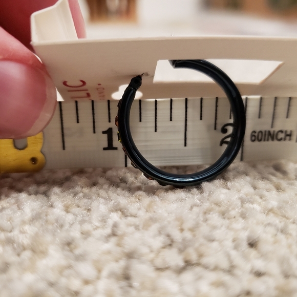 Relic Rhinestone Neutral Multicolor Hoop Earrings Gunmetal FALL - Picture 7 of 7